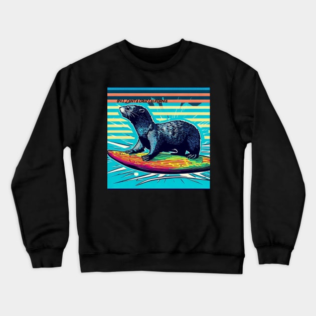 841 Santa Cruz California Crewneck Sweatshirt by REDWOOD9